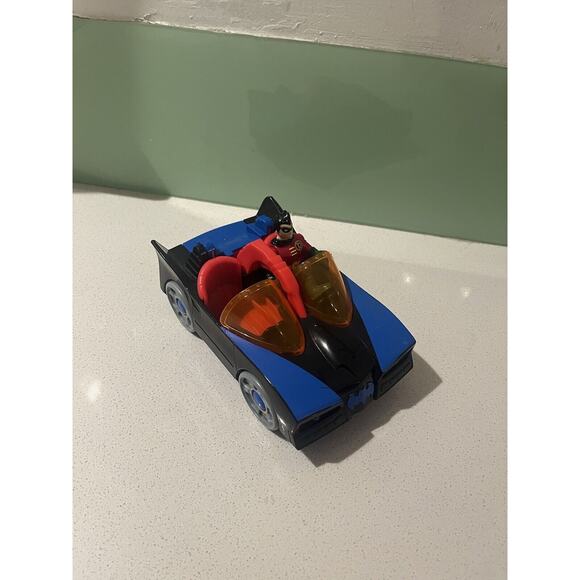 Fisher Price Imaginext Batmobile Car Batman Car - With Robin - Picture 1 of 9